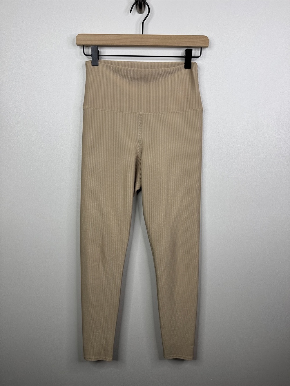 Beach Riot Ribbed Leggings Tan Beige High Waisted Women's M Activewear Yoga Pant